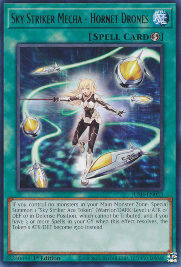 Sky Striker Mecha - Hornet Drones - JUSH-EN053 - Rare 1st Edition
