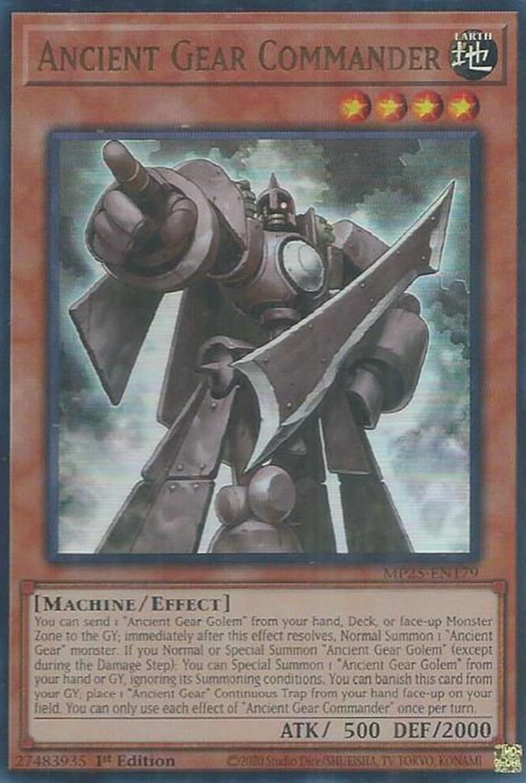 Ancient Gear Commander - MP25-EN179 - Ultra Rare 1st Edition