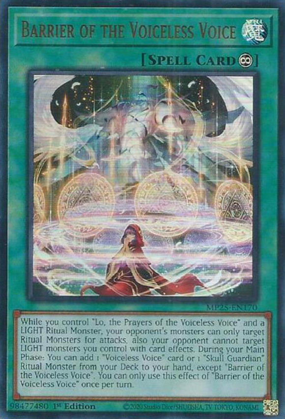Barrier of the Voiceless Voice - MP25-EN170 - Ultra Rare 1st Edition