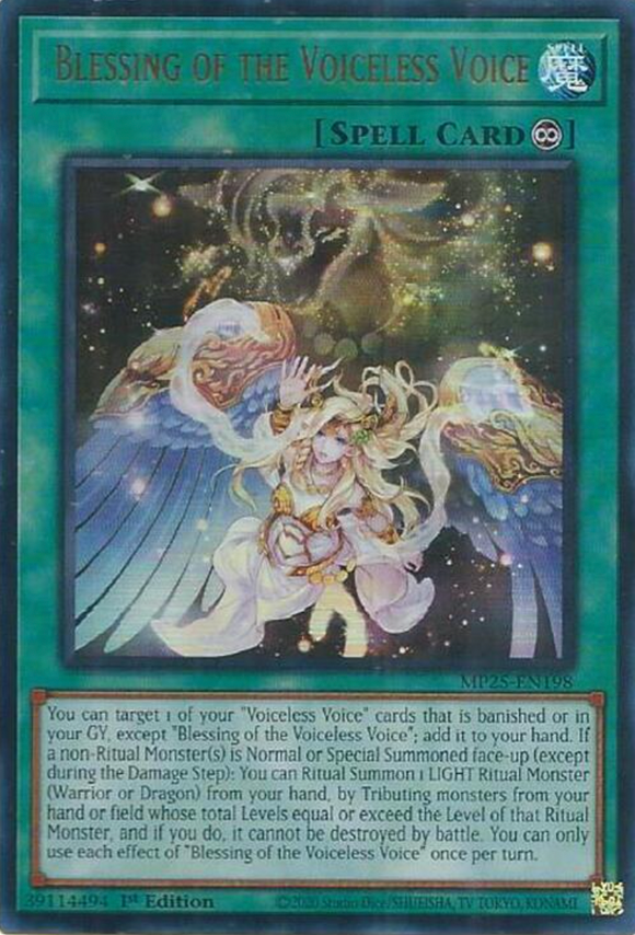 Blessings of the Voiceless Voice - MP25-EN198 - Ultra Rare 1st Edition