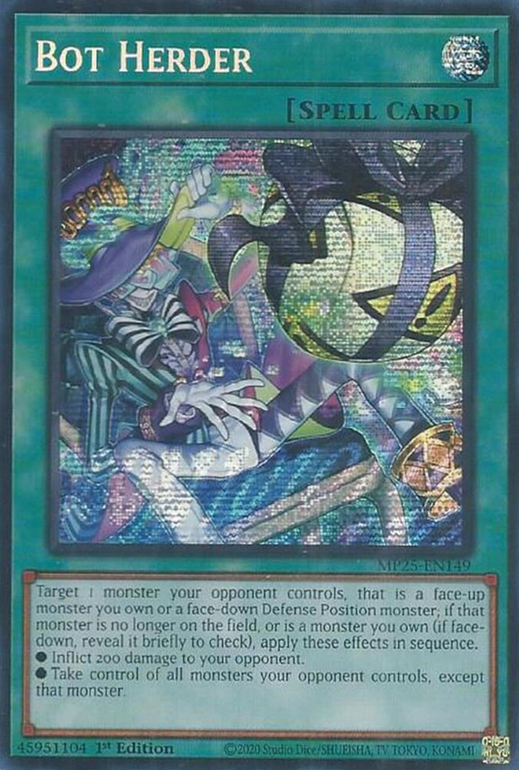Bot Herder - MP25-EN149 - Prismatic Secret Rare 1st Edition (PRE-ORDER) (DELAYED)