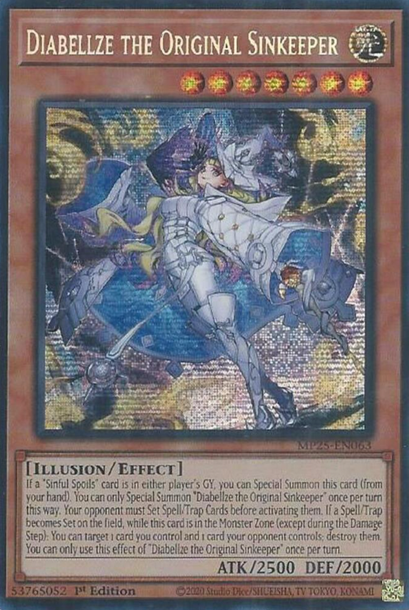 Diabellze the Original Sinkeeper - MP25-EN063 - Prismatic Secret Rare 1st Edition (PRE-ORDER) (DELAYED)