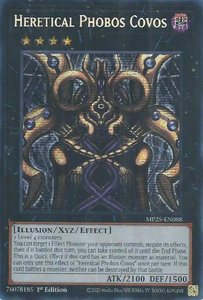 Heretical Phobos Covos - MP25-EN088 - Prismatic Secret Rare 1st Edition