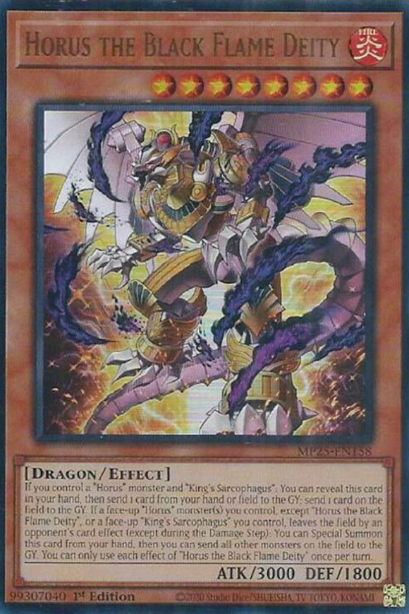 Horus the Black Flame Deity - MP25-EN158 - Ultra Rare 1st Edition