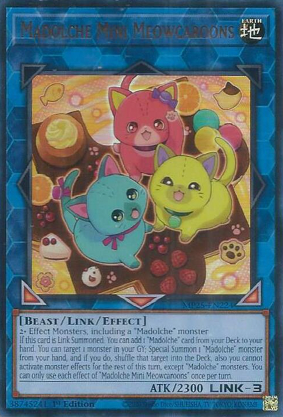Madolche Mini Meowcaroons - MP25-EN224 - Ultra Rare 1st Edition