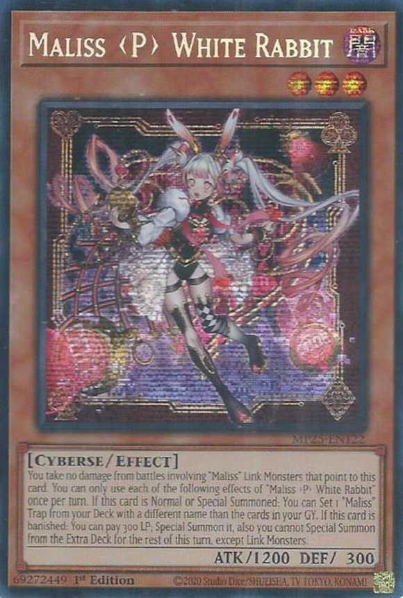 Maliss P White Rabbit - MP25-EN122 - Prismatic Secret Rare 1st Edition (PRE-ORDER) (DELAYED)