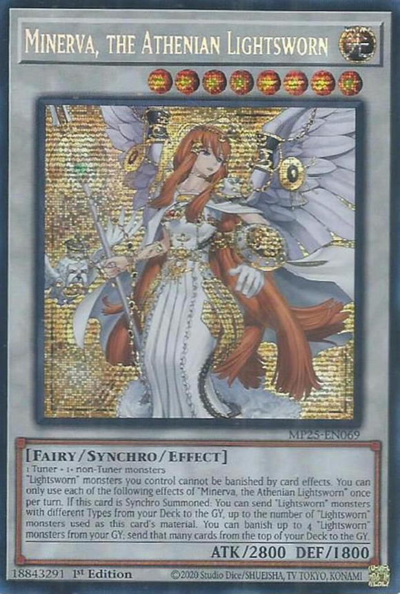 Minerva, the Athenian Lightsworn - MP25-EN069 - Prismatic Secret Rare 1st Edition (PRE-ORDER) (DELAYED)