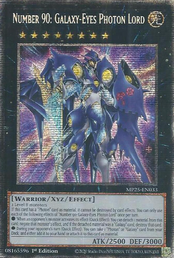 Number 90: Galaxy-Eyes Photon Lord - MP25-EN033 - Starlight Rare 1st Edition (PRE-ORDER) (DELAYED)