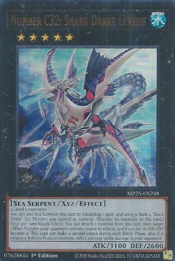 Number C32: Shark Drake LeVeiss - MP25-EN248 - Ultra Rare 1st Edition