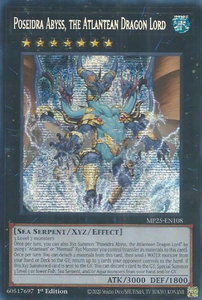 Poseidra Abyss, the Atlantean Dragon Lord - MP25-EN108 - Prismatic Secret Rare 1st Edition
