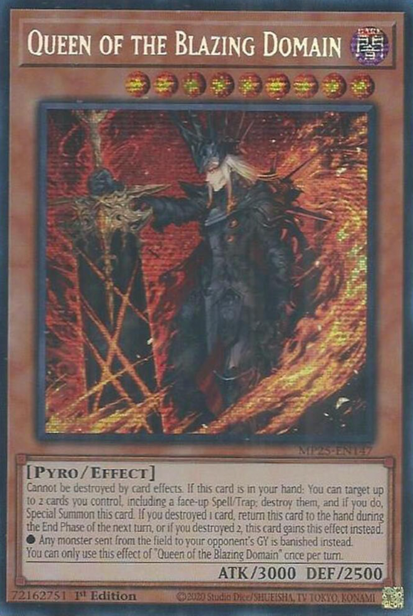 Queen of the Blazing Domain - MP25-EN147 - Prismatic Secret Rare 1st Edition (PRE-ORDER) (DELAYED)