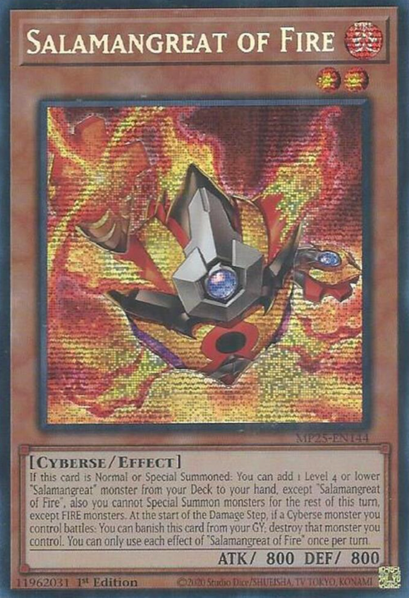 Salamangreat of Fire - MP25-EN144 - Prismatic Secret Rare 1st Edition (PRE-ORDER) (DELAYED)