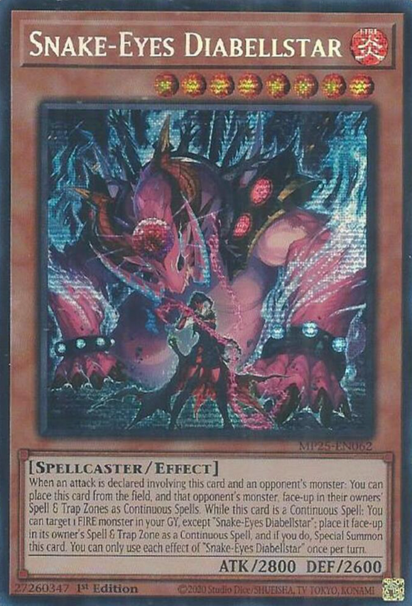 Snake-Eyes Diabellstar - MP25-EN062 - Prismatic Secret Rare 1st Edition (PRE-ORDER) (DELAYED)