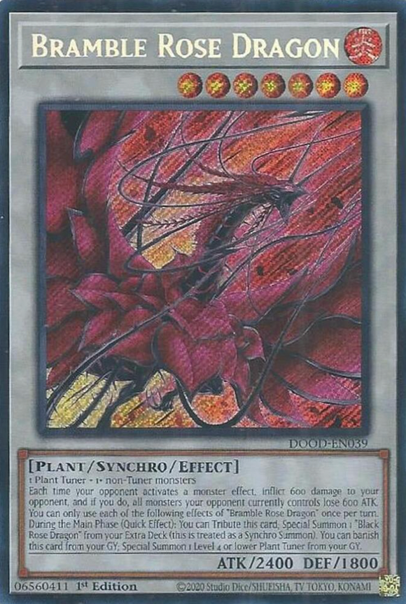 Bramble Rose Dragon - DOOD-EN039 - Secret Rare 1st Edition