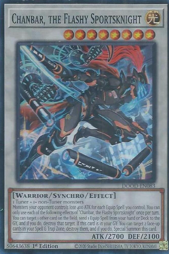Chanbar, the Flashy Sportsknight - DOOD-EN083 - Super Rare 1st Edition