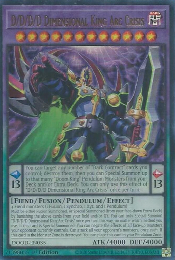D/D/D/D Dimensional King Arc Crisis - DOOD-EN035 - Ultra Rare 1st Edition