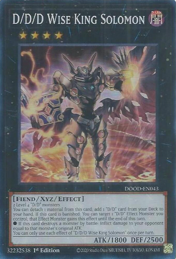 D/D/D Wise King Solomon - DOOD-EN043 - Super Rare 1st Edition