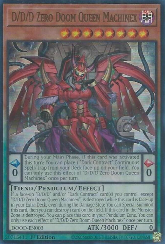 D/D/D Zero Doom Queen Machinex - DOOD-EN003 - Ultra Rare 1st Edition