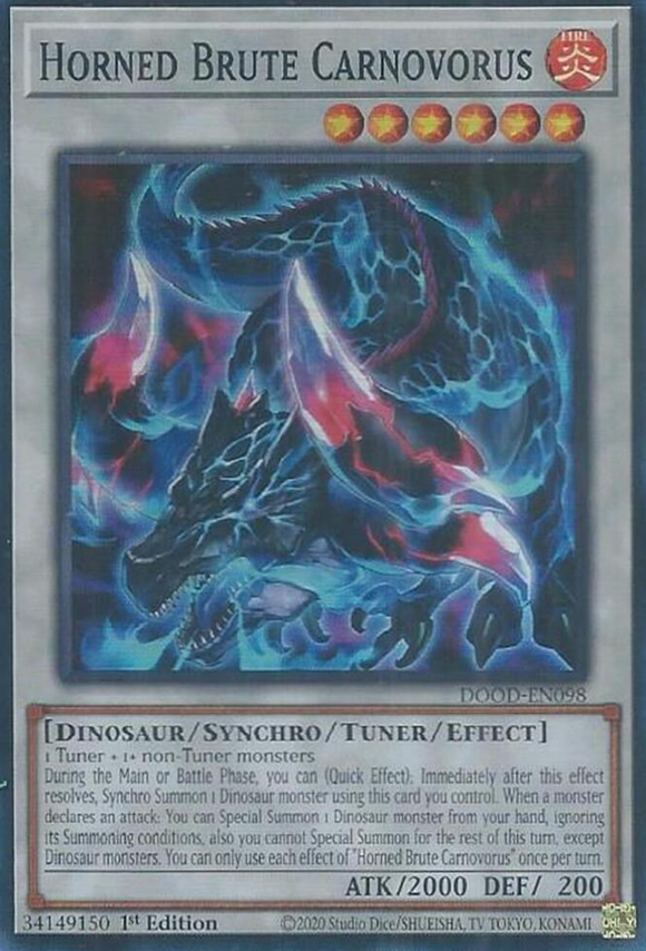 Horned Brute Carnovorus - DOOD-EN098 - Super Rare 1st Edition