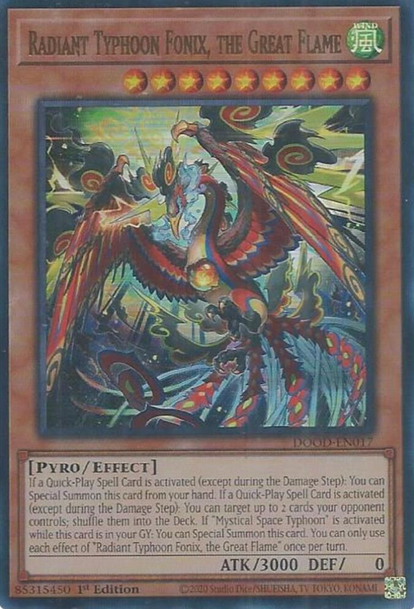 Radiant Typhoon Fonix, the Great Flame - DOOD-EN017 - Ultra Rare 1st Edition