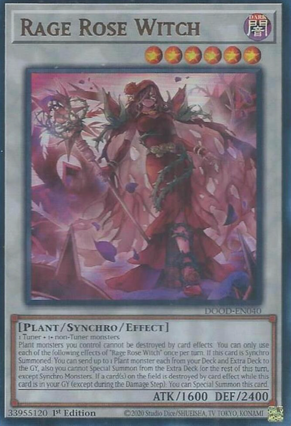 Rage Rose Witch - DOOD-EN040 - Ultra Rare 1st Edition
