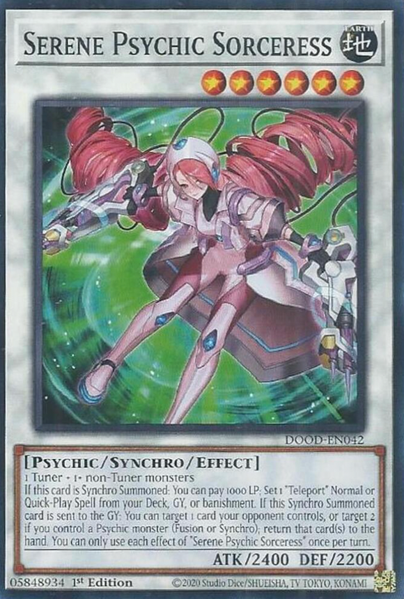 Serene Psychic Sorceress - DOOD-EN042 - Common 1st Edition