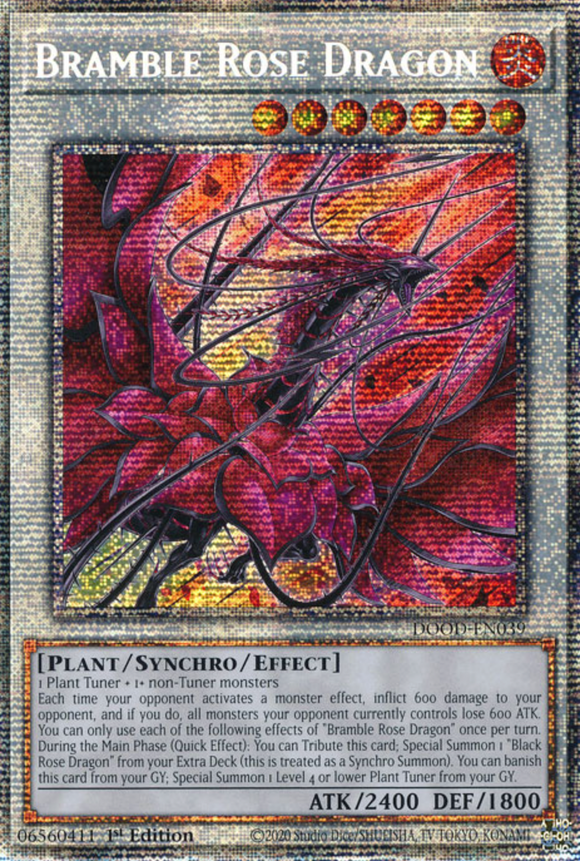 Bramble Rose Dragon - DOOD-EN039 - Starlight Rare 1st Edition