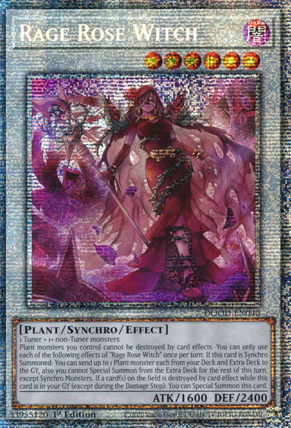 Rage Rose Witch - DOOD-EN040 - Starlight Rare 1st Edition