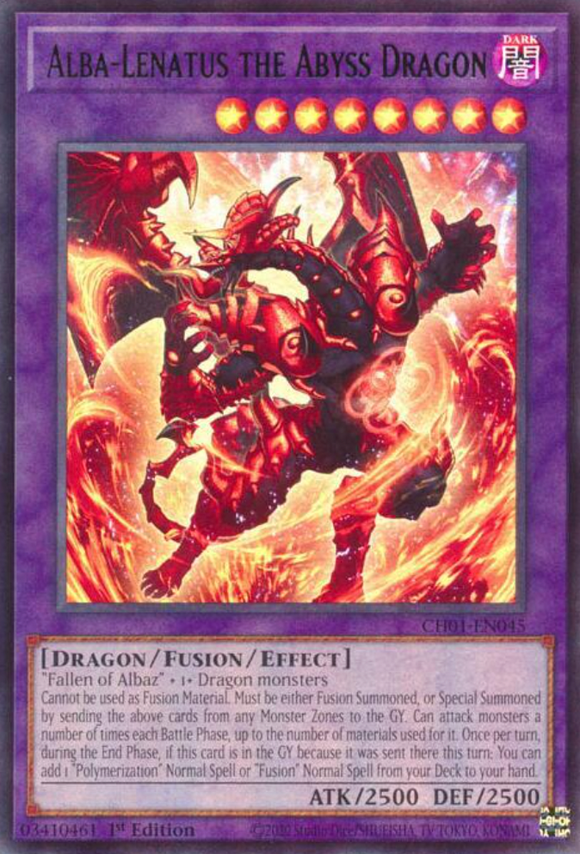 Alba-Lenatus the Abyss Dragon - CH01-EN045 - Ultra Rare 1st Edition