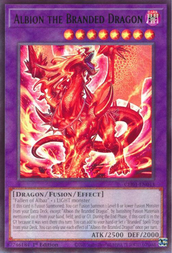 Albion the Branded Dragon - CH01-EN043 - Ultra Rare 1st Edition