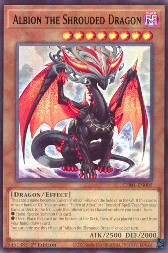Albion the Shrouded Dragon - CH01-EN005 - Ultra Rare 1st Edition