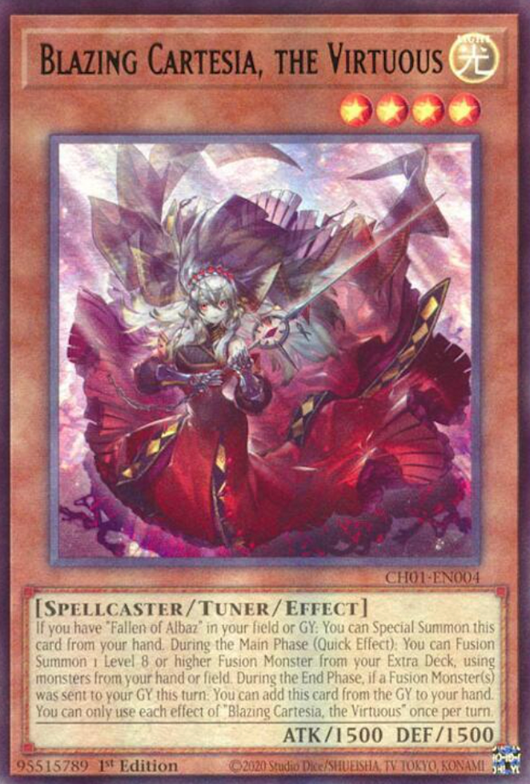 Blazing Cartesia, the Virtuous - CH01-EN004 - Ultra Rare 1st Edition