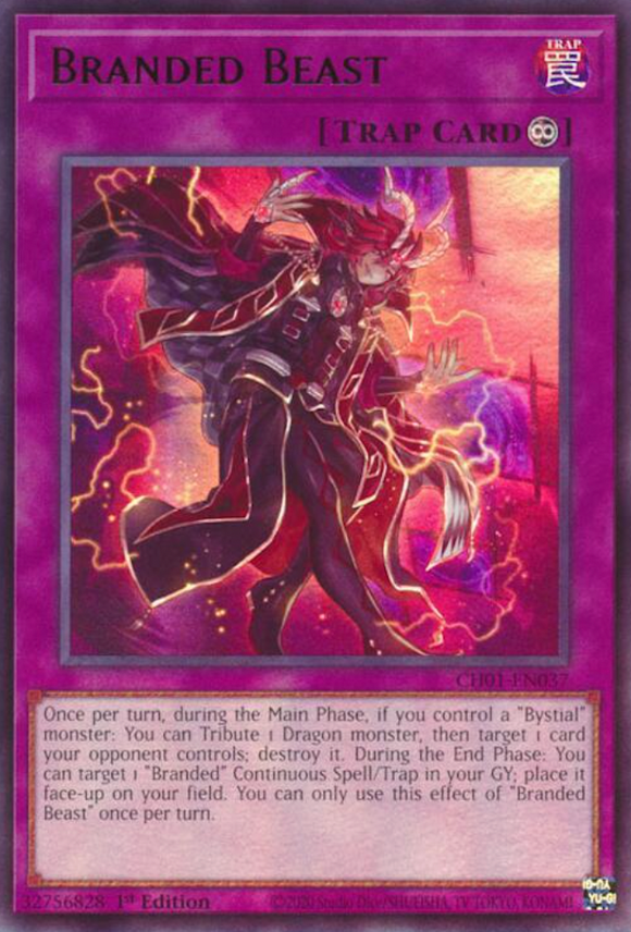 Branded Beast - CH01-EN037 - Ultra Rare 1st Edition