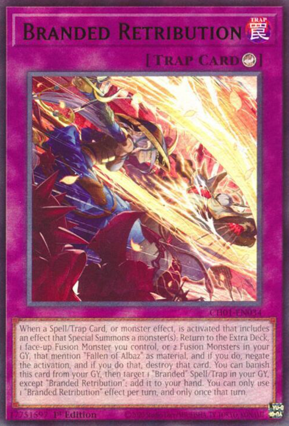 Branded Retribution - CH01-EN034 - Ultra Rare 1st Edition