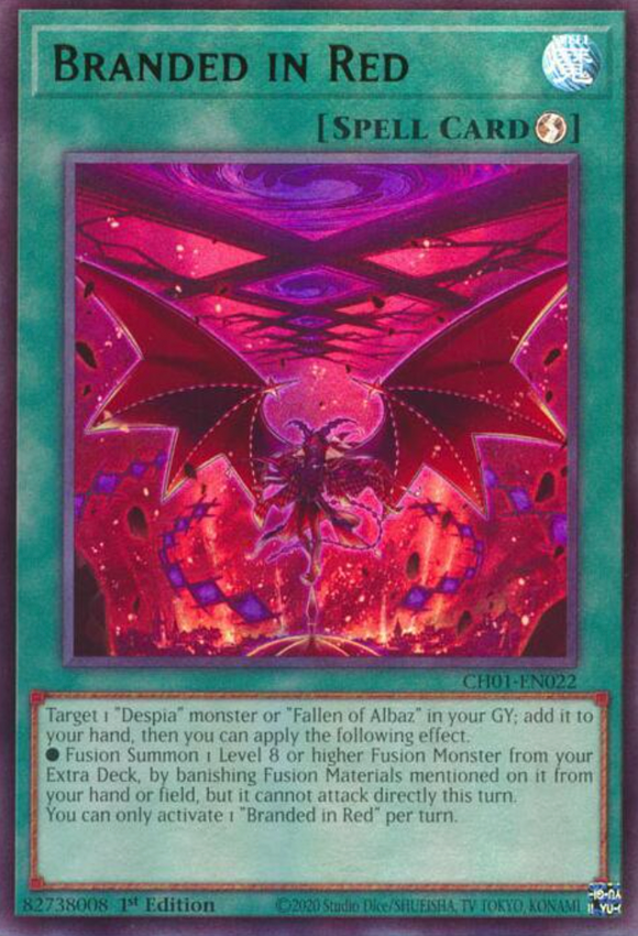 Branded in Red - CH01-EN022 - Ultra Rare 1st Edition