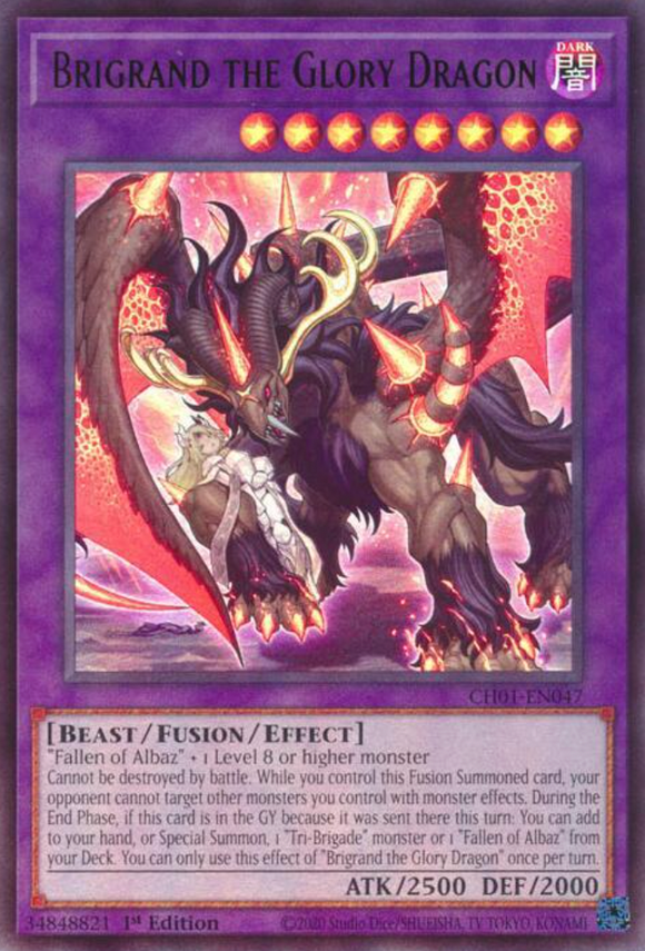 Brigrand the Glory Dragon - CH01-EN047 - Ultra Rare 1st Edition