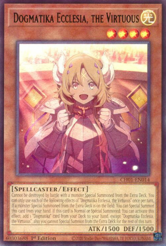 Dogmatika Ecclesia, the Virtuous - CH01-EN014 - Ultra Rare 1st Edition