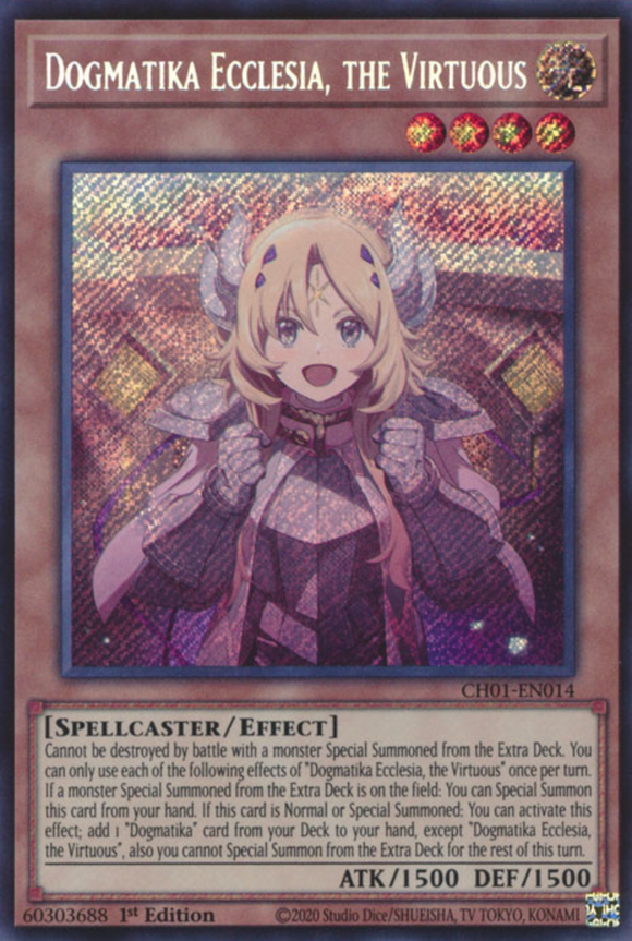 Dogmatika Ecclesia, the Virtuous - CH01-EN014 - Secret Rare 1st Edition