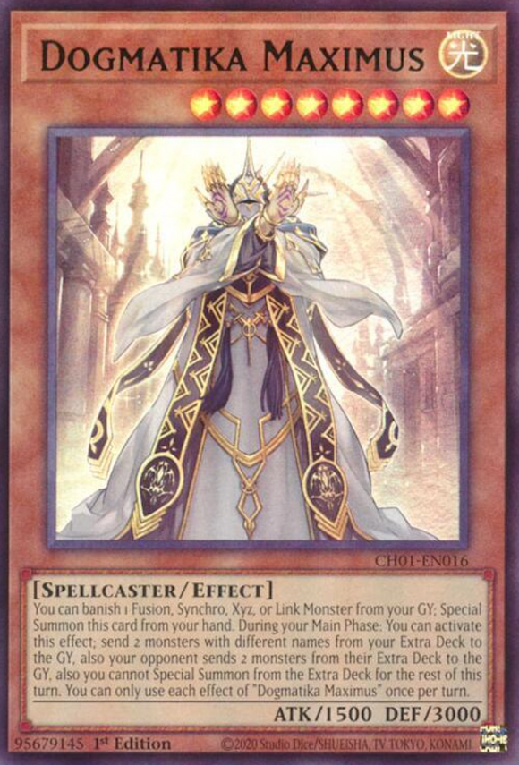 Dogmatika Maximus - CH01-EN016 - Ultra Rare 1st Edition