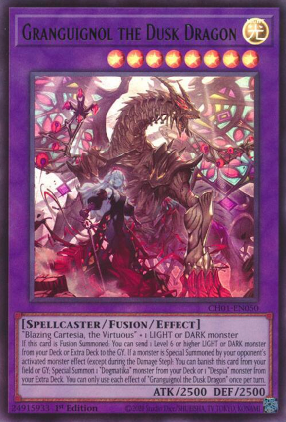 Granguignol the Dusk Dragon - CH01-EN050 - Ultra Rare 1st Edition