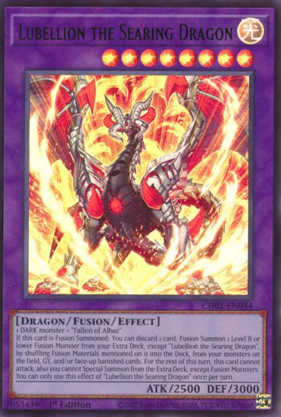 Lubellion the Searing Dragon - CH01-EN044 - Ultra Rare 1st Edition