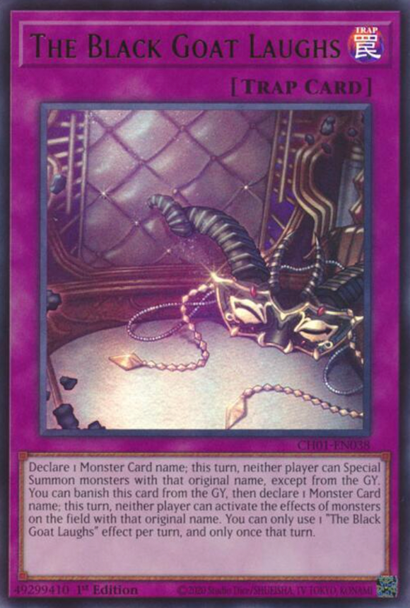 The Black Goat Laughs - CH01-EN038 - Ultra Rare 1st Edition