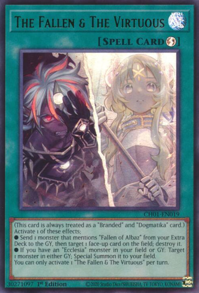 The Fallen & The Virtuous - CH01-EN019 - Secret Rare 1st Edition