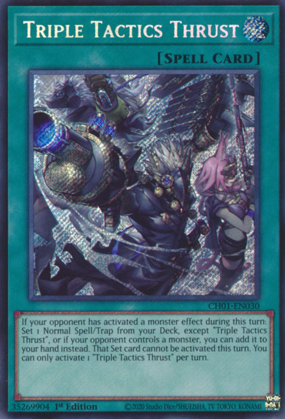 Triple Tactics Thrust - CH01-EN030 - Secret Rare 1st Edition