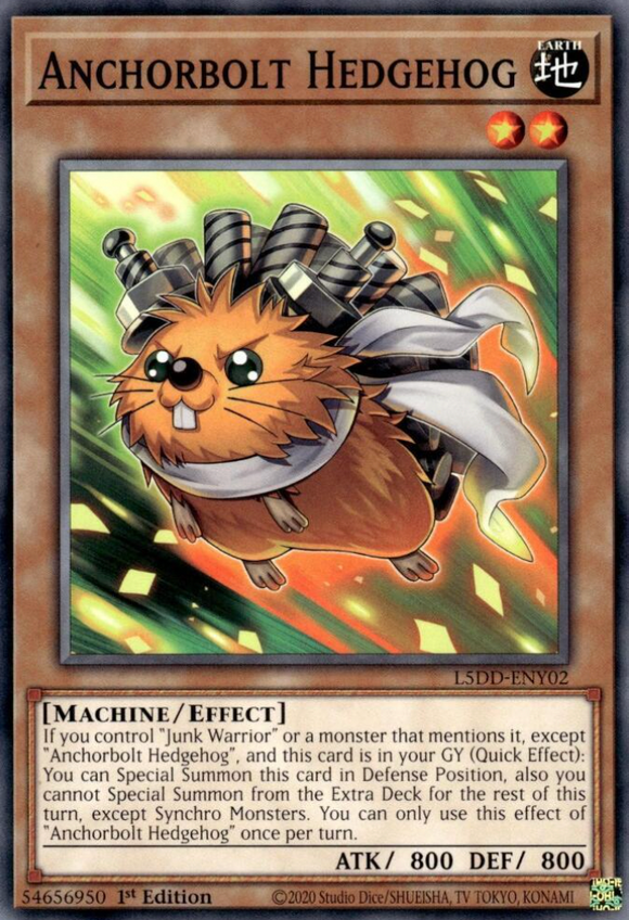 Anchorbolt Hedgehog - L5DD-ENY02 - Common 1st Edition