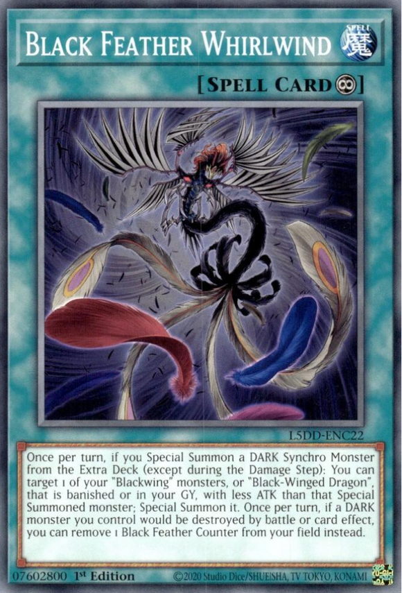 Black Feather Whirlwind - L5DD-ENC22 - Common 1st Edition