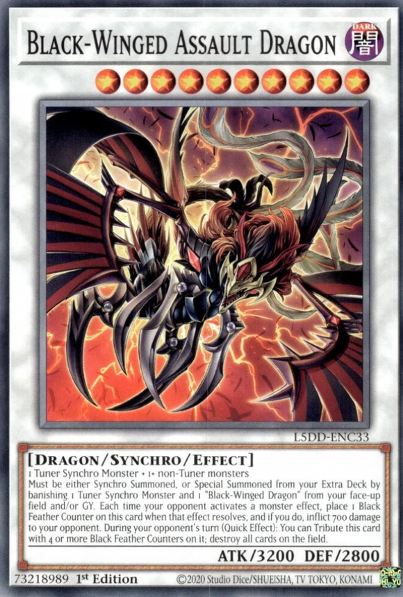 Black-Winged Assault Dragon - L5DD-ENC33 - Common 1st Edition