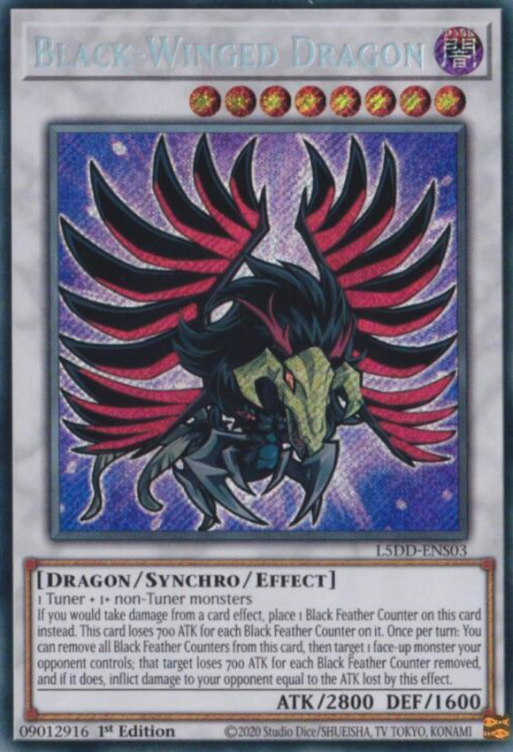 Black-Winged Dragon - L5DD-ENS03 - Secret Rare 1st Edition