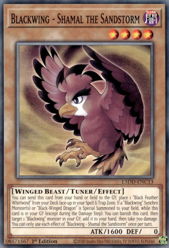 Blackwing - Shamal the Sandstorm - L5DD-ENC13 - Common 1st Edition