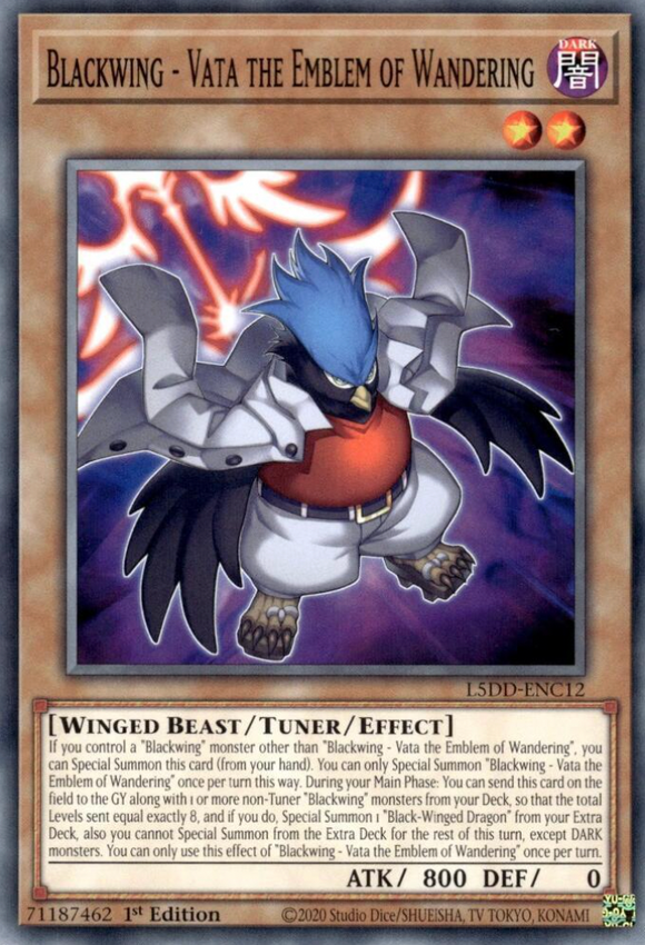 Blackwing - Vata the Emblem of Wandering - L5DD-ENC12 - Common 1st Edition